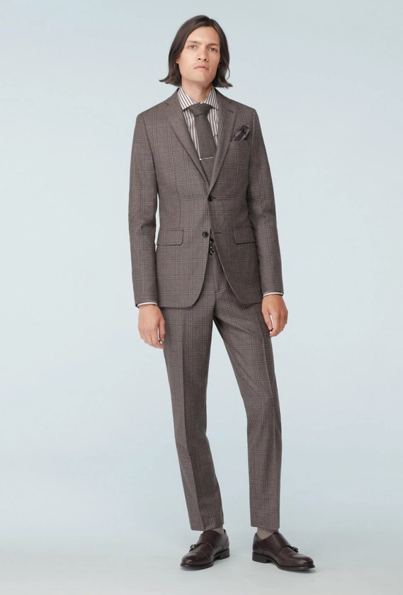 Monterosso Plaid Brown Suit