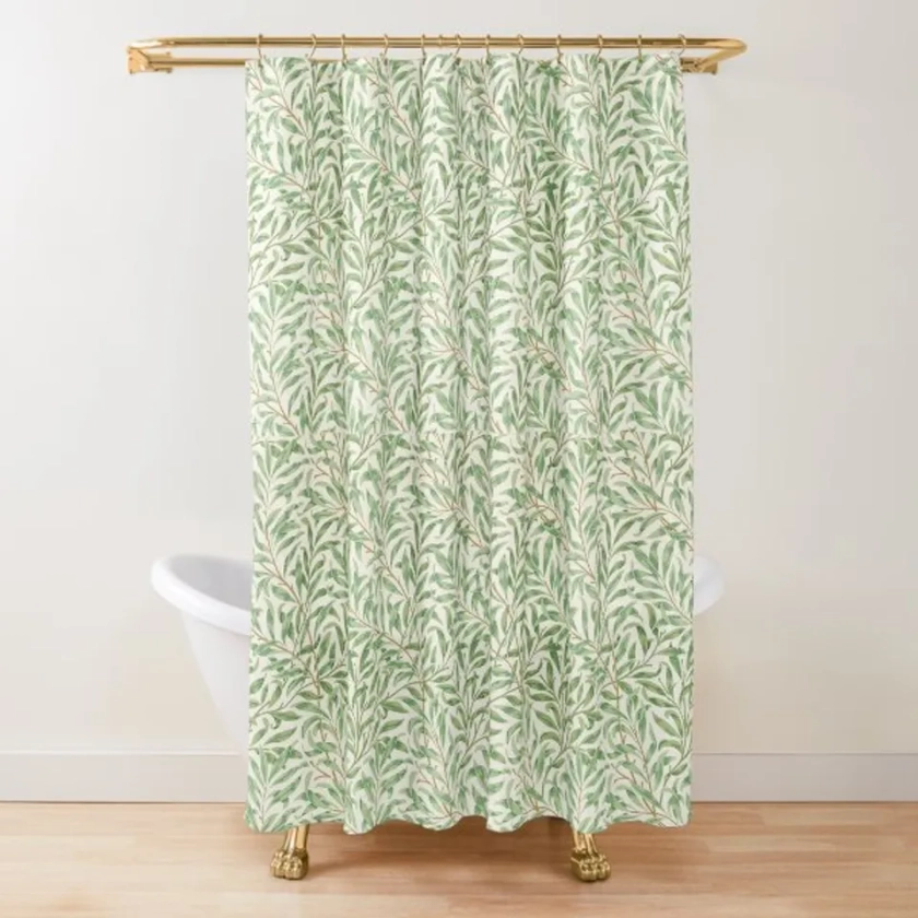 William Morris Pattern - Flowers & Leaves Shower Curtain sold by Croter Hung | SKU 1515610 | Printerval UK