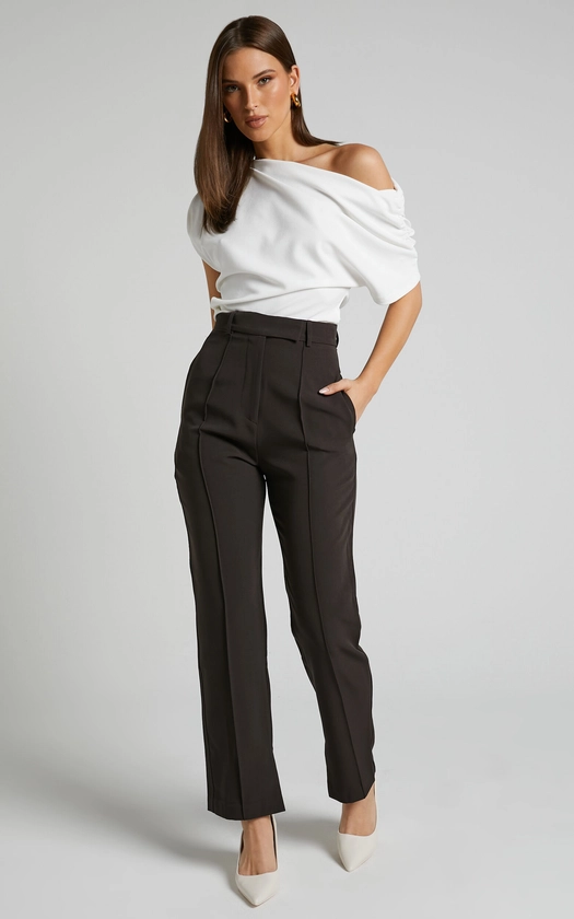 Rogers Straight Leg Pants in Charcoal