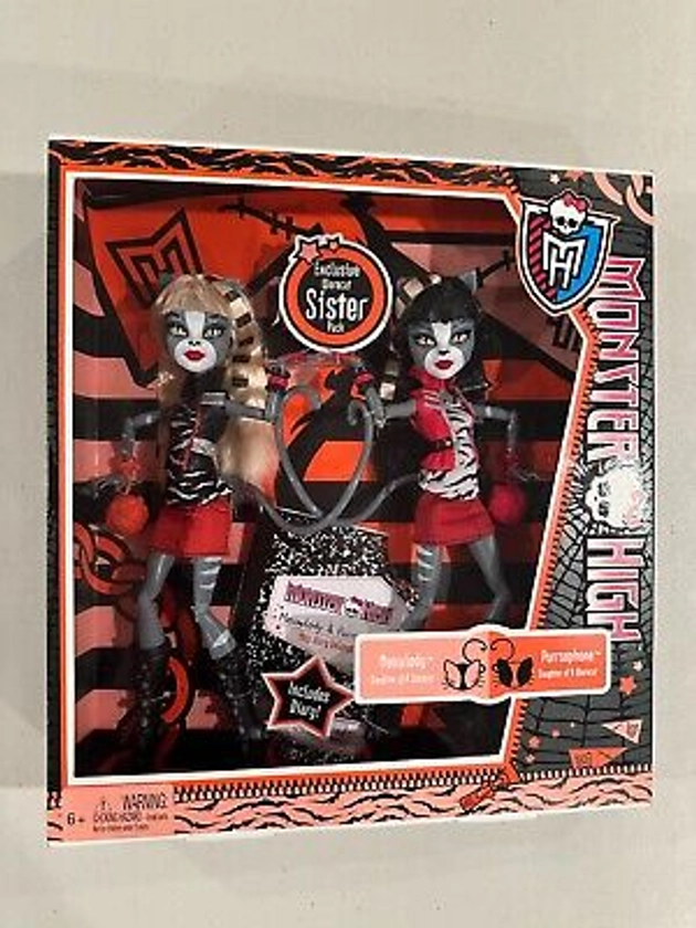 2011 Monster High Original Meowlody & Purrsephone Doll Werecat Sisters W9215