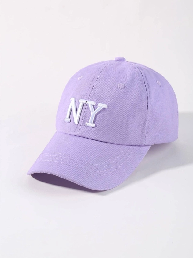 1pc Women NY Embroidered Versatile Baseball Cap For Daily Decoration Casual
