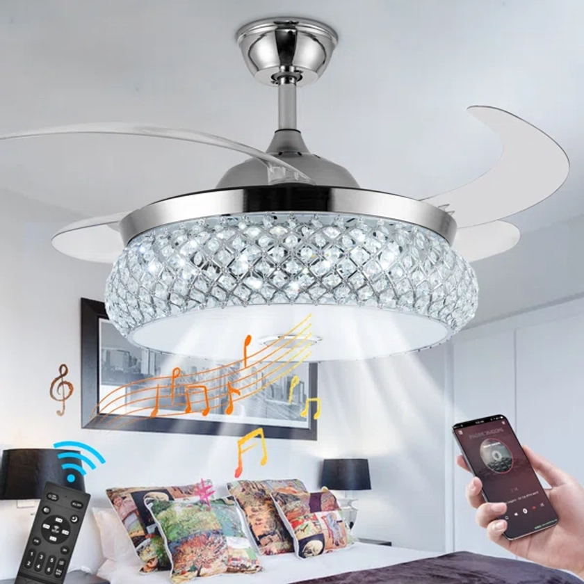 Cread 42'' Ceiling Fan with LED Lights