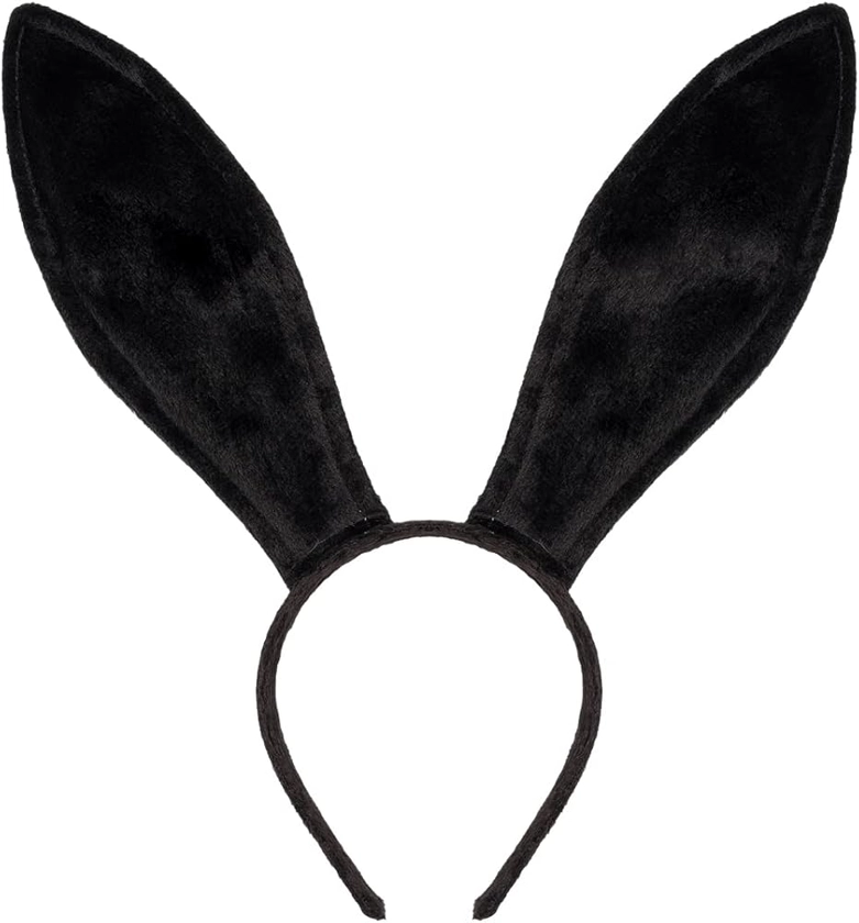 Funcredible Black Bunny Ears - Bunny Ears Headbands - Bendable Bunny Ears - Bunny Rabbit Cosplay Costume Accessories for Kids and Adult