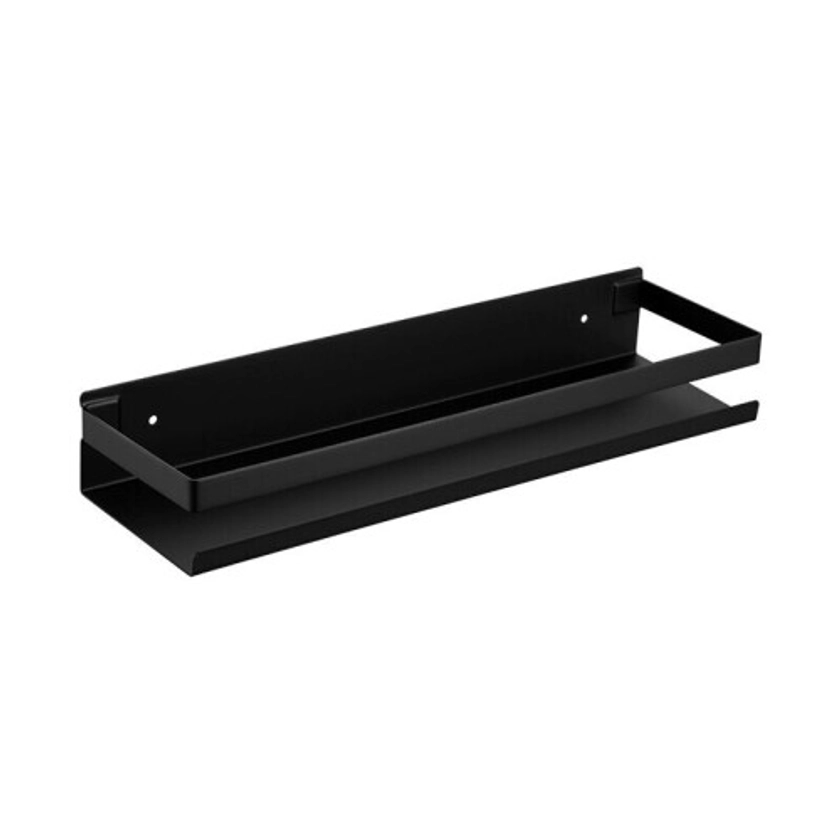 No Drilling Shower Shelf, Stainless Steel Bathroom Shelf, Matte Black - 30cm on OnBuy