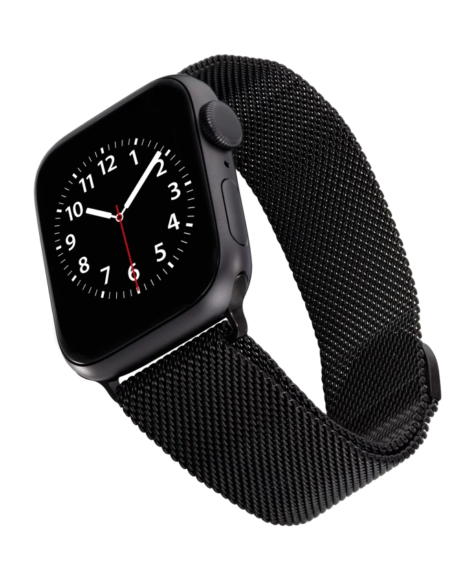 WITHit Black Stainless Steel Mesh Band for 38/40/41mm Apple Watch®