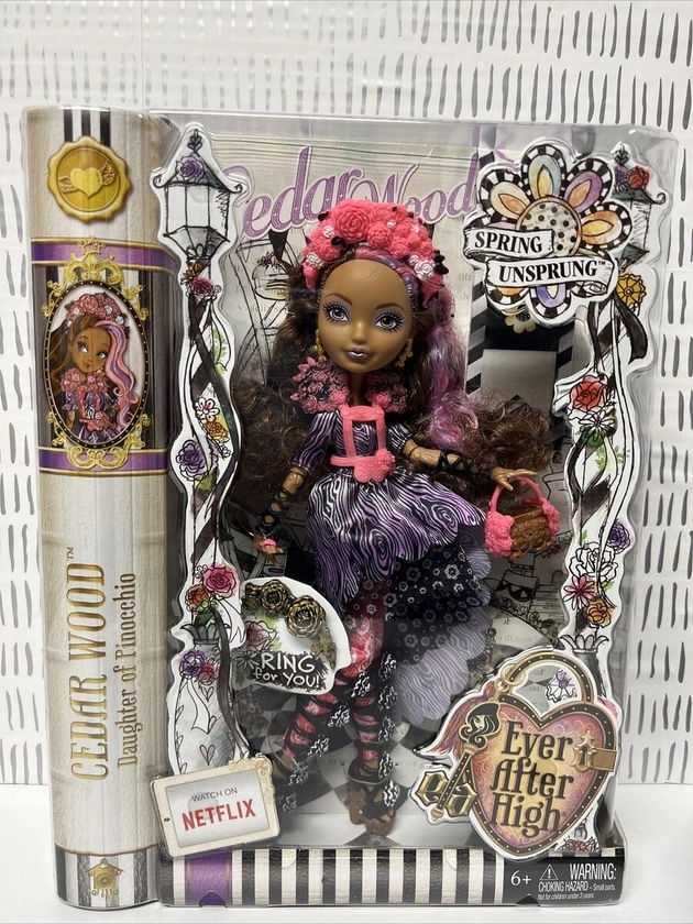 Ever After High Spring Unsprung Doll Cedar Wood Mattel 2014