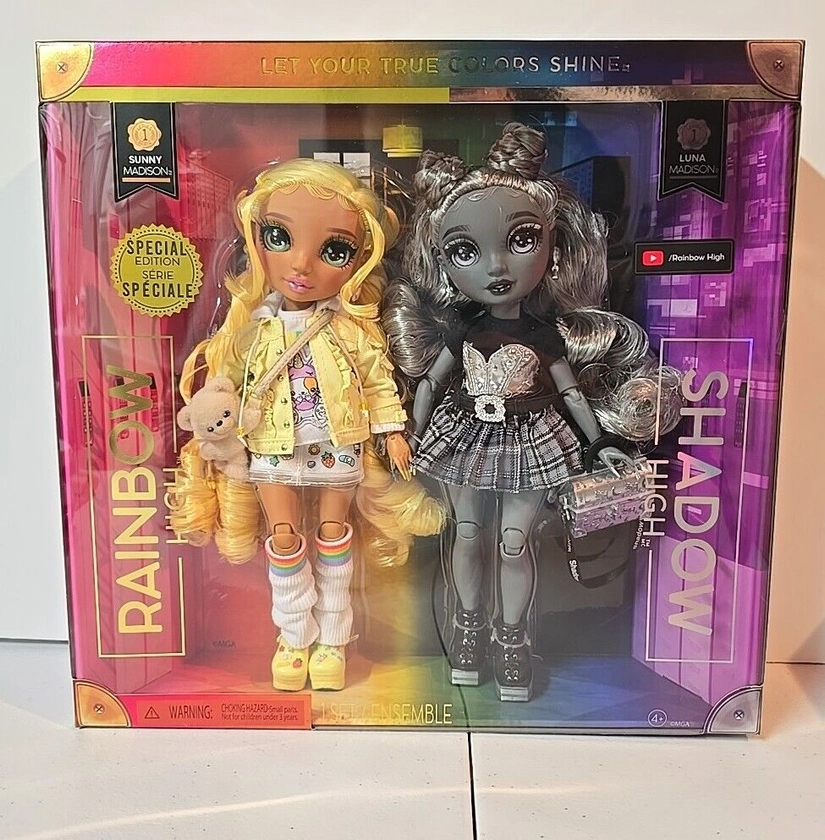 Rainbow High Sunny Luna Madison Twins 2-pack Shadow High Special 2023 11” Doll