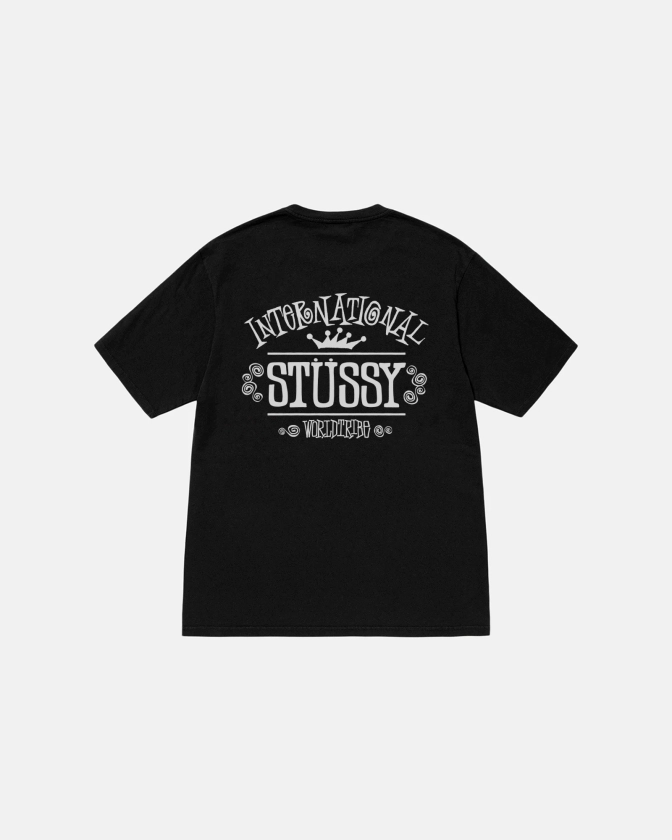 Worldwide Tee Pigment Dyed in black – Stüssy