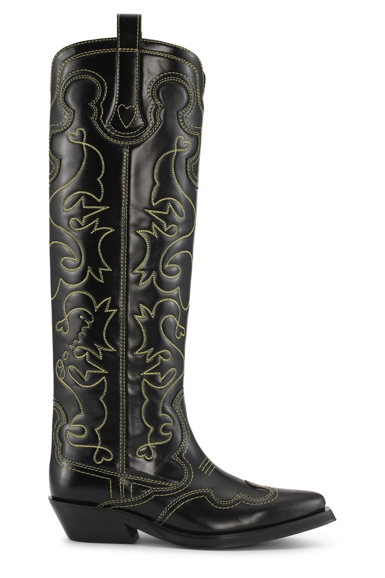 Tiger's Eye Bottes Western Knee-High Embroidered | GANNI FR