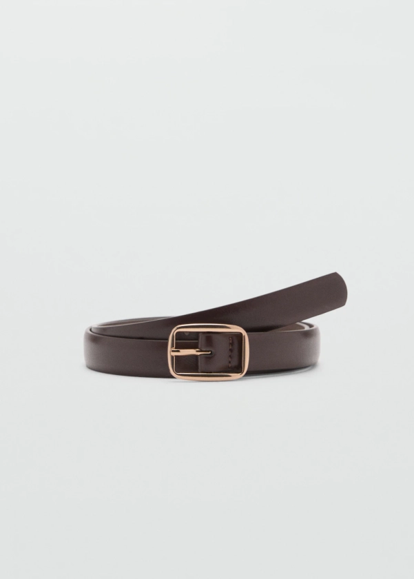 Ceinture boucle carrée - Femme | MANGO France métropolitaine