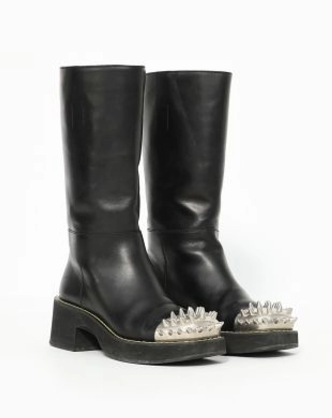 F/W 2020 Spiked Leather Boots