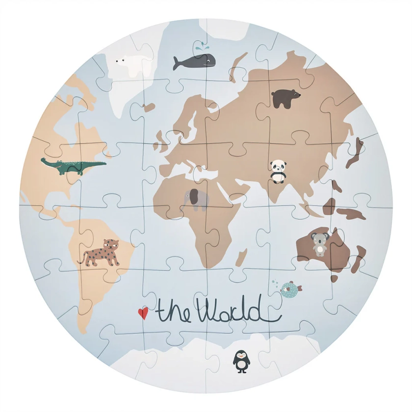 Puzzle carte du monde | 32 pièces