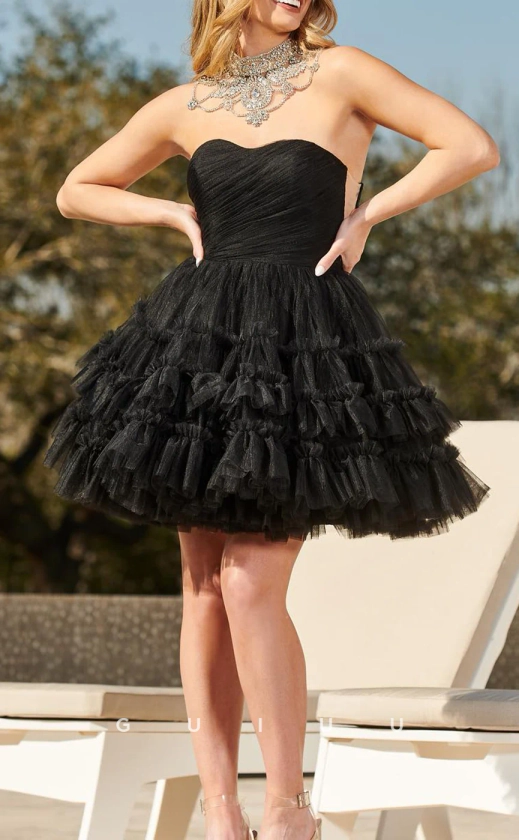 GH806 - Classic & Timeless Strapless Ball Gown Short Mini Homecoming P