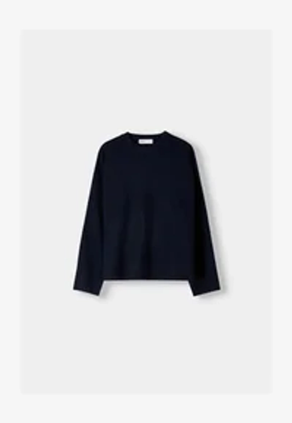 Bershka ROUND NECK - Pullover - dark blue/bleu marine - ZALANDO.FR