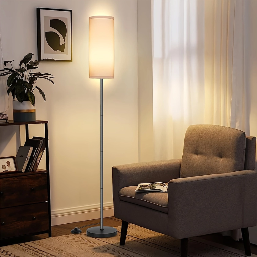 Modern Floor Lamp For Living Room, Adjustable Standing Lamp Tall Lamp For Bedroom, Office, Home And Hotel, 9W Bulb Included And 3 Colour Temperatures