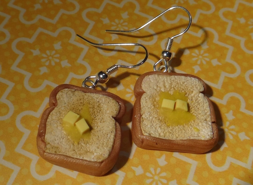 Buttered Toast Earrings - Etsy