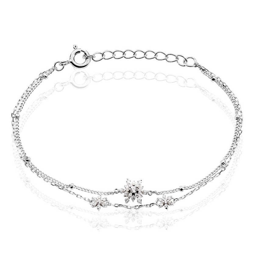 Bracelet Leila Argent Blanc Oxyde De Zirconium