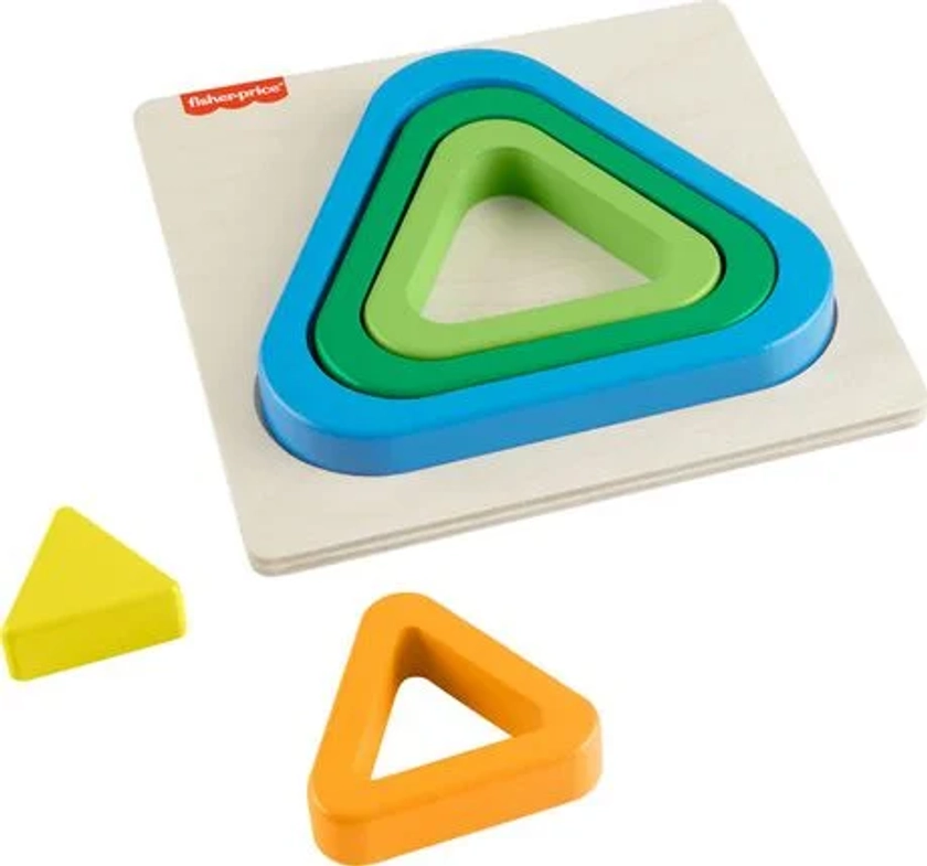 Fisher-Price Wooden Mini Rainbow Jigsaw Puzzle Triangle for Toddlers & Kids, 5 Wood Pieces - Walmart.ca