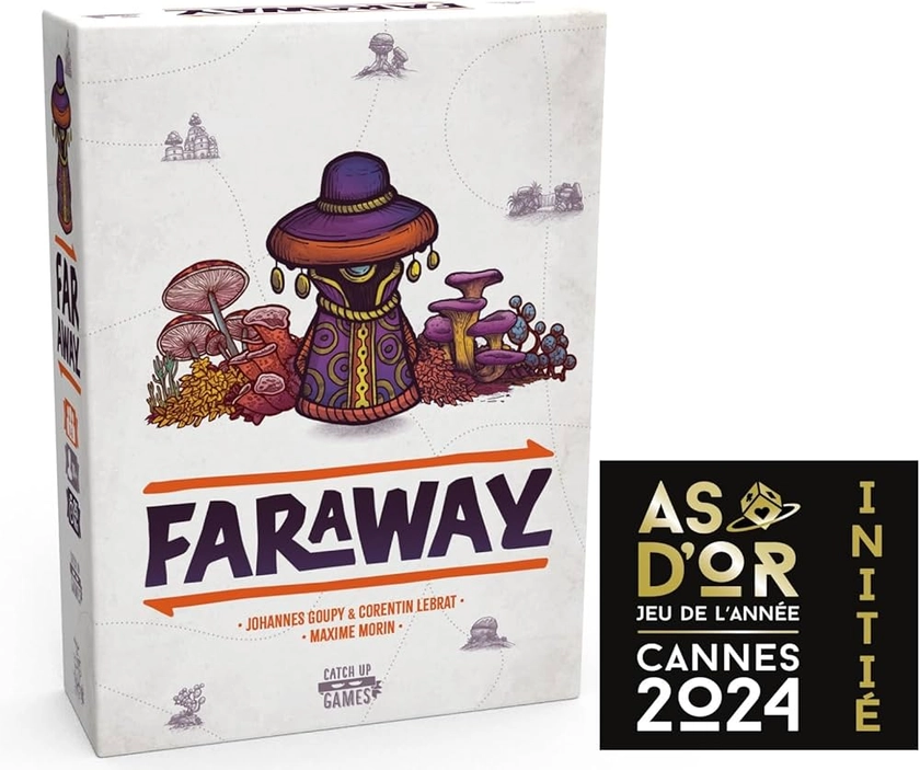 Catch Up Games FARAWAY - Jeu de société - 10 Ans et Plus - As d'or Jeu de l'année initée 2024-2 à 6 Joueurs - stratégique et Tactique - idéal Entre Amis - Blackrock Games