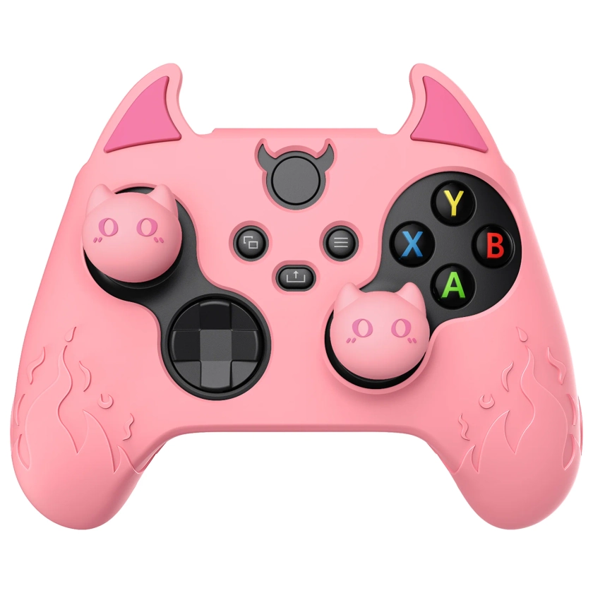 PlayVital Cute Demon Silicone Cover with Thumb Grip Caps for Xbox Seri