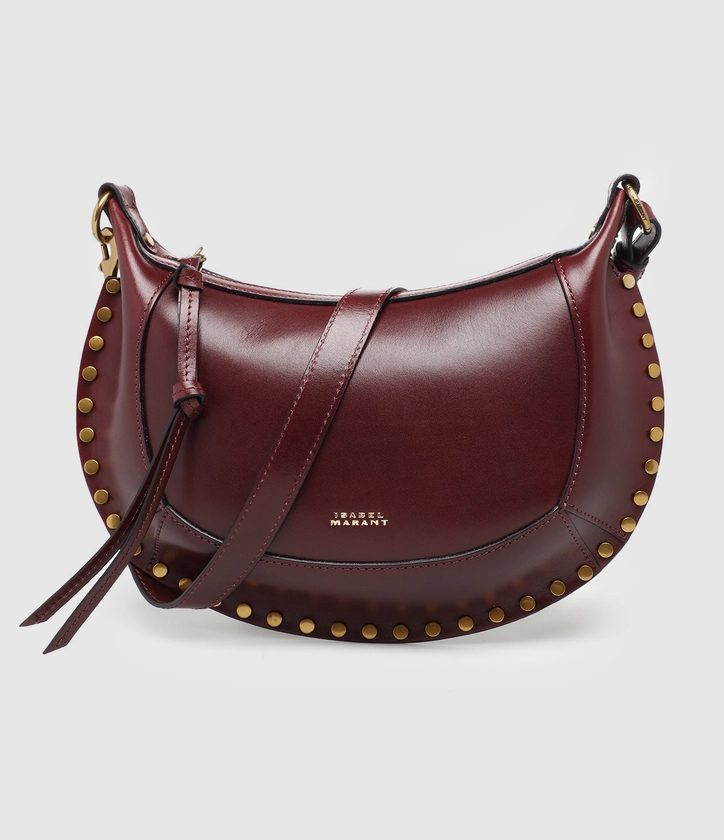 ISABEL MARANT - Sac Oskan Moon Cuir Bordeaux