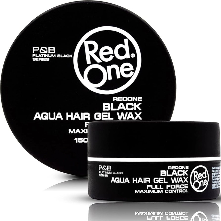 RedOne Hair Styling Aqua Wax Black 150 ml | Gel Wax | Lime Scent | Extra Hold | Men & Women Hair Wax | Long Lasting | Shiny Look | Maximum Control