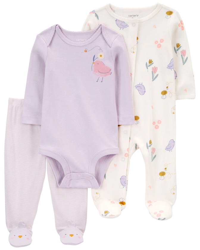 Baby Purple Bird 3-Piece Sleep and Play Set