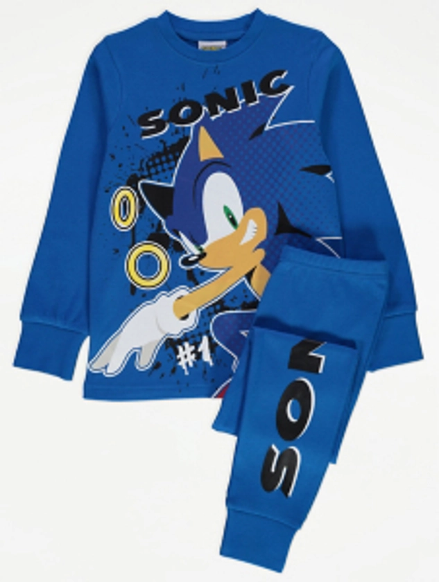 Sonic The Hedgehog Blue Long Sleeve Pyjamas