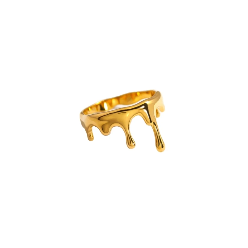 Dripping Small Gold Vermeil Ring