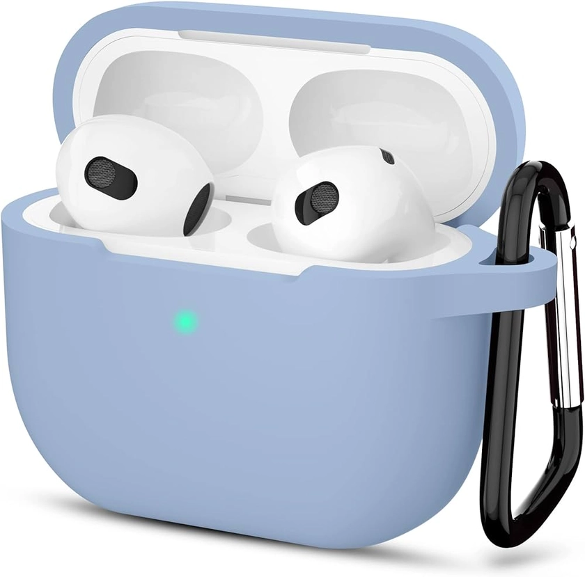 Amazon.com: ATUAT AirPods 3 Case, Protective Silicone Cover for AirPods 3rd Generation Case 2021, Wireless Charging - Light Blue : Electronics