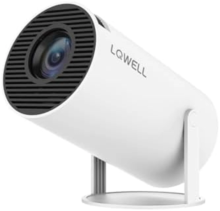LQWELL® Mini projecteur WiFi 6, BT5.0 avec système d'exploitation Android 11.0, correction du trapèze, angle de 180 degrés, écran de 130 pouces pour phone/PC/PS5/Stick, 4K Projecteur domestique HDMI : Amazon.com.be: High-tech