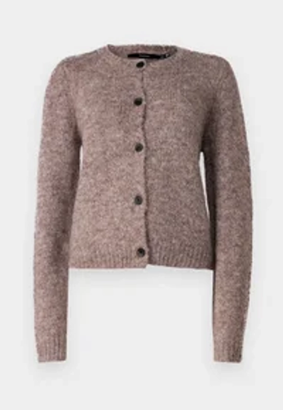 Vero Moda VMNOVAH O NECK BUTTON CARDI - Gilet - brown/marron - ZALANDO.FR