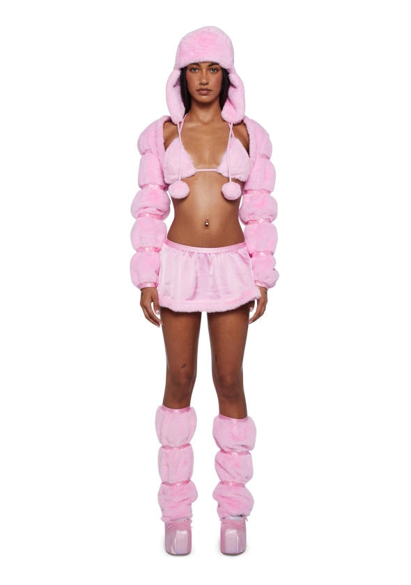 Abominable Doll Costume Set | Sexy Pink Halloween Costume