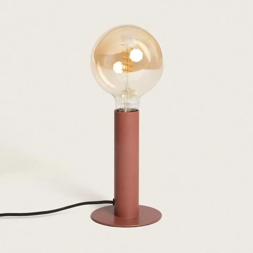 Lampe à Poser Métal Rovia - TECHBREY - Terracotta - Marron - LED - Intérieur - Electrique