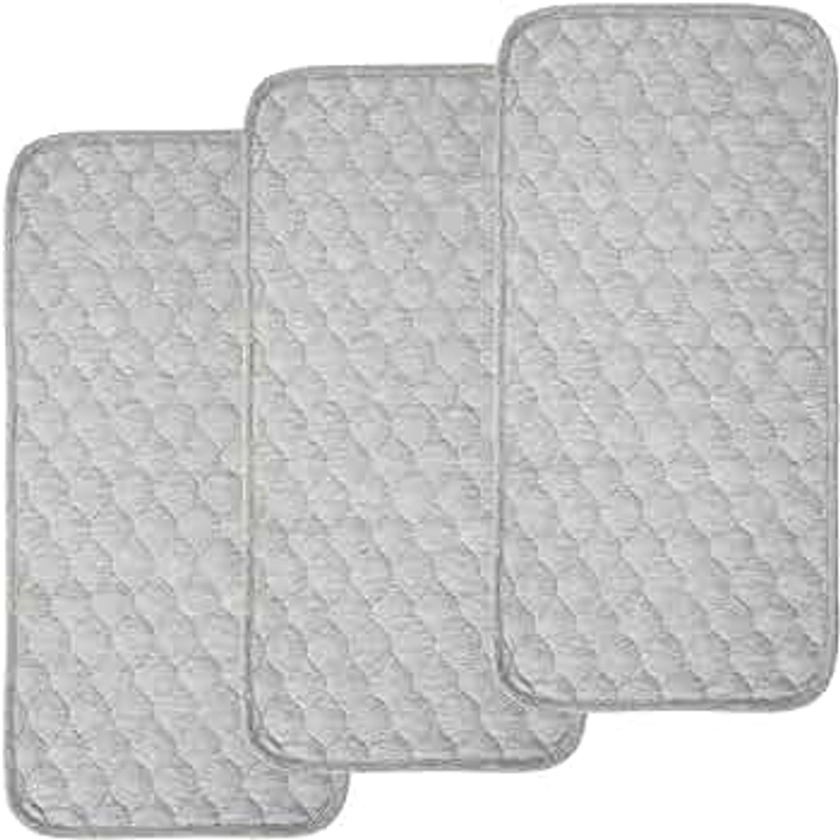 BlueSnail Quilted Thicker Waterproof Changing Pad Liners 3 Count(Gray)