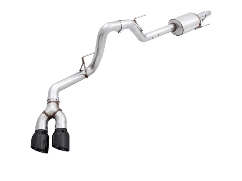 AWE F-150 0FG Single Exhaust System with Diamond Black Tips; Side Exit 3015-23058 (15-20 5.0L F-150)