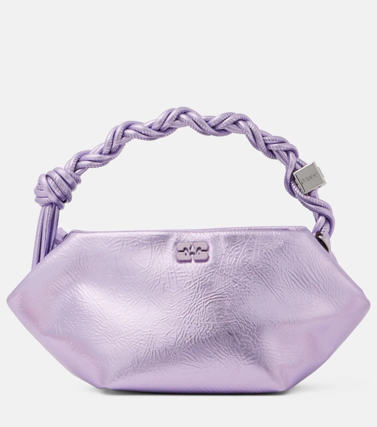 Sac Bou Mini en cuir métallisé en métallisé – Ganni | Mytheresa