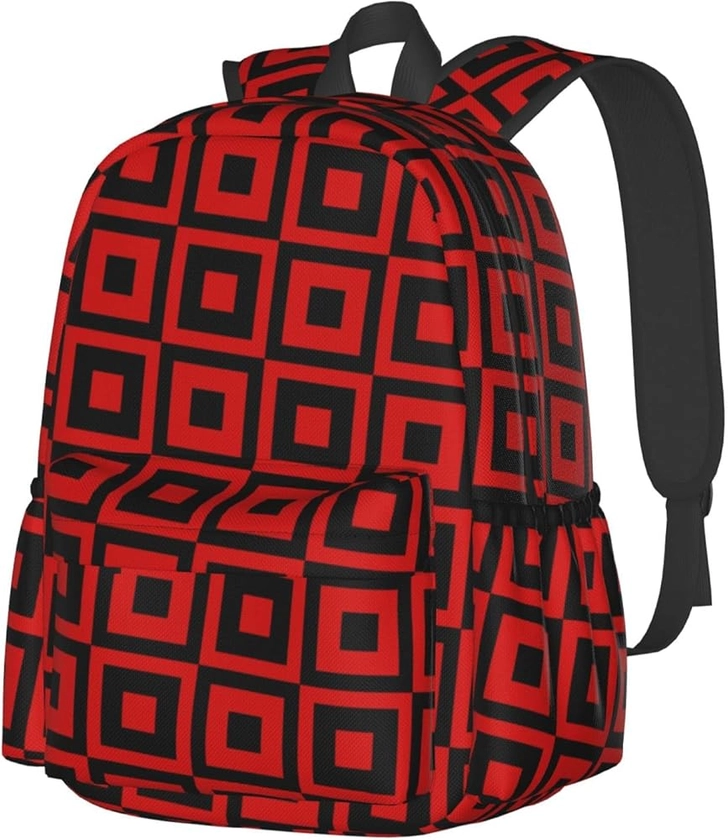 Kids Backpack Boys Girls,School Travel Backpack for Men Women, Anime Hiking Backpack 17-inch Casual Laptop Bookback, Red
