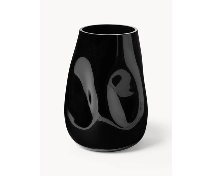 Vase en verre soufflé bouche Obsidian | Westwing