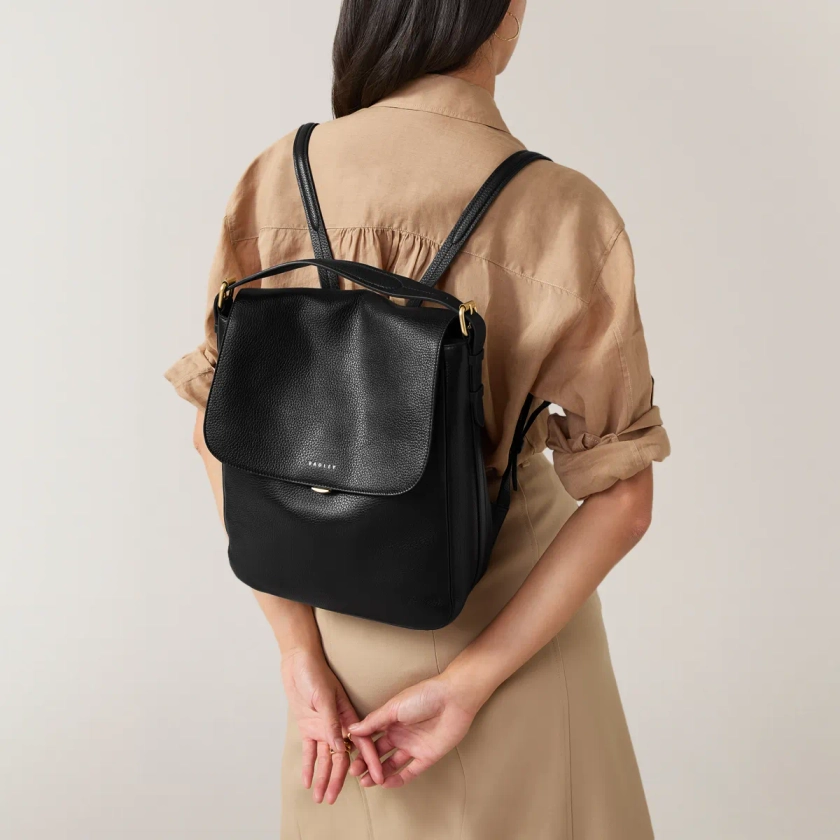 Women's Black Leather Backpack | Graffton Street AW24 | Radley