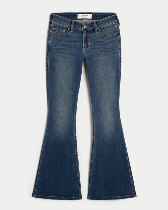 Women's Low-Rise Medium Wash Flare Jeans | Women's Bottoms | HollisterCo.com