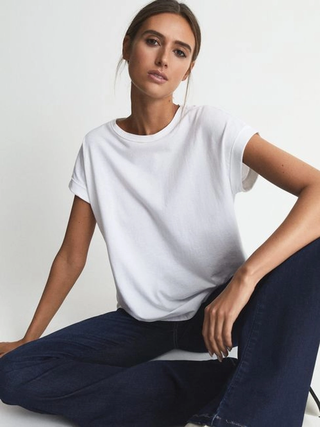 Reiss Tereza Cotton-Jersey Crew Neck T-Shirt - REISS