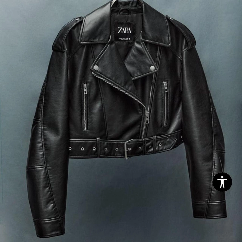 Zara leather jacket worn twice