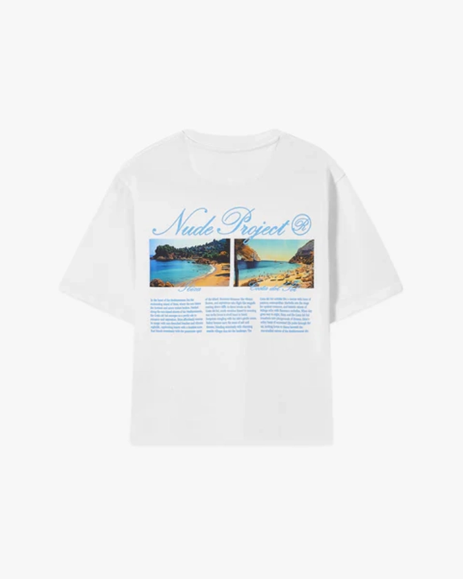 COSTA CROPPED TEE WHITE