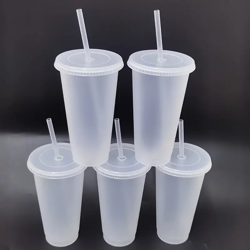 Reusable Plastic Cups Straw Water Cup Tumblers - Temu Australia