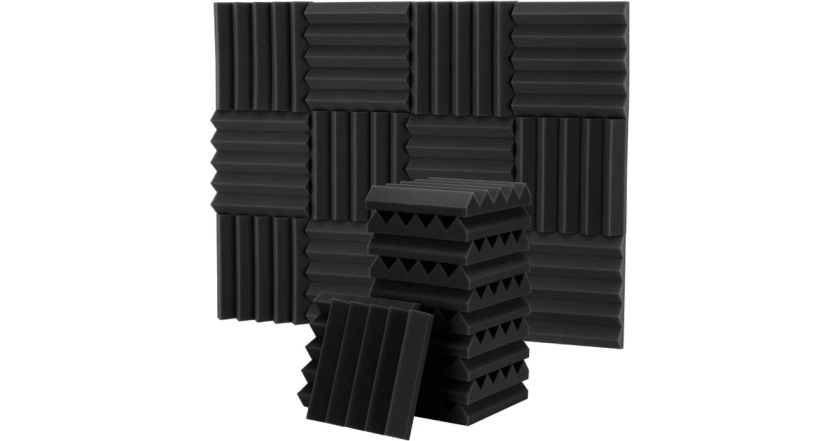 12 Pack Sound Proof Foam Panels Pack Acoustic Foam,25 X 25 X 5 cm Wedges Acoustic Panels,Sound Absorbing Panels for Studio/Office/Home Sound Proof Panels for Walls (5cm)(2.5 cm) | Other Electronics | Audio