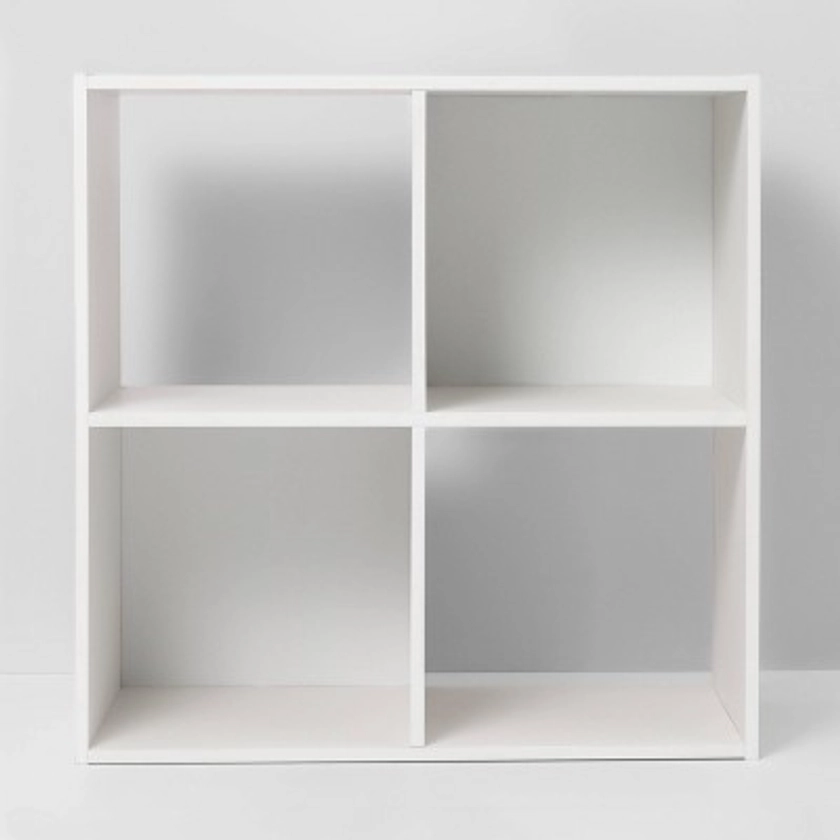 4 Cube Decorative Bookshelf White - Room Essentials™