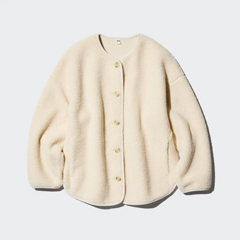 WOMEN'S PILE LINED FLEECE RELAXED SILHOUETTE CARDIGAN | UNIQLO CA