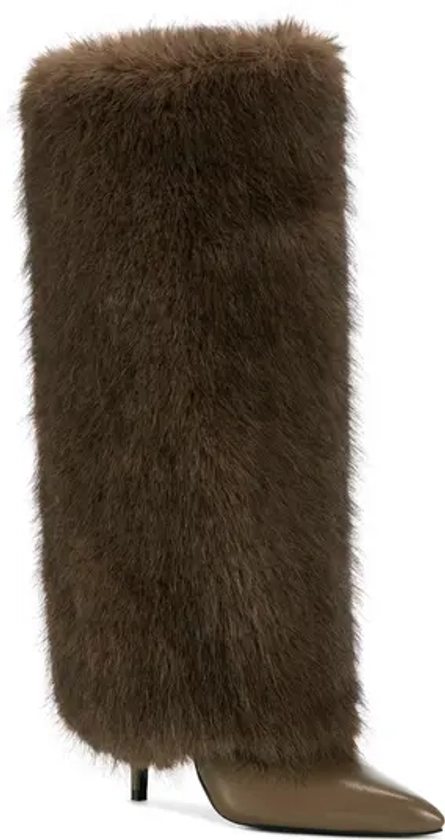 AZALEA WANG Omera Faux Fur Over the Knee Boot (Women) | Nordstrom