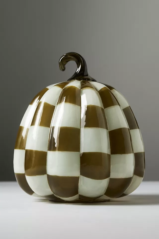 Checkered Glass Pumpkin